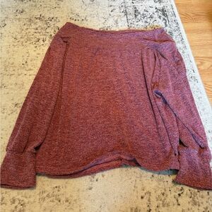 SHEIN Curve Marled Mauve Knit Top - Rose Mix